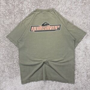 Vintage Y2K Quiksilver Surf Faded T Shirt Large